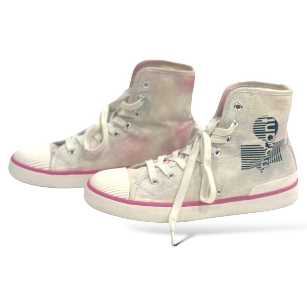 ISABEL Marant Benkeen Women’s Tie Dye Ombre Canvas High Top Sneakers Size 8 - Picture 4 of 13